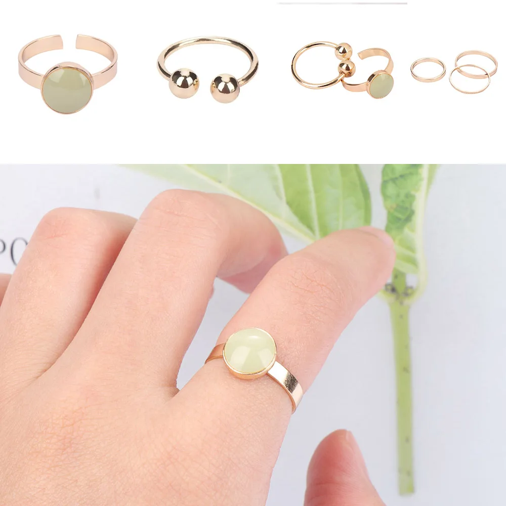 

5Pcs/Set Female Wild Geometric Ring Girls Korean Joint Knuckle Finger Rings Women Wedding Bohemian Anniversary Gift