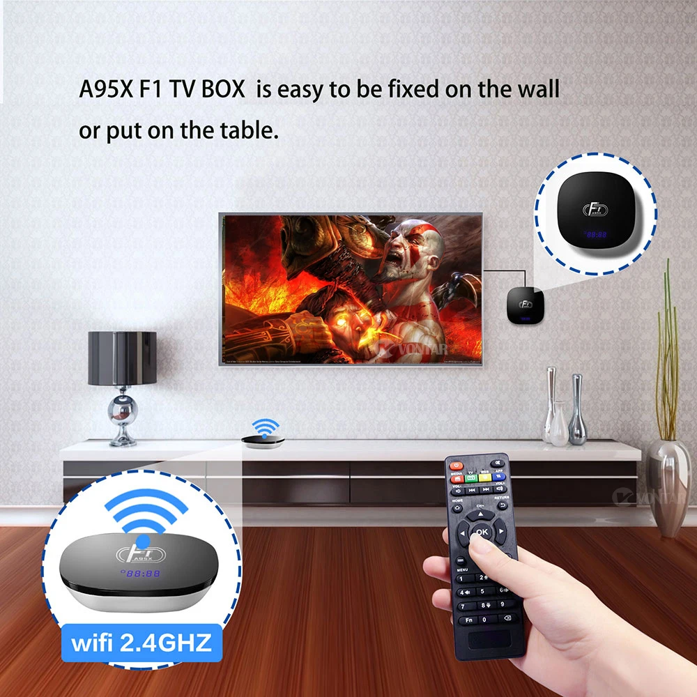 Smart Android 8,1 tv Box 2 Гб 16 Гб четырехъядерный процессор Amlogic S905W поддержка H.265 4K 30tps 2,4 ГГц WiFi медиаплеер телеприставка 1 ГБ 8 ГБ