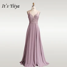 Yiiya вечернее платье с v-образным вырезом, кружевное вечернее платье без рукавов для женщин, Элегантное Длинное платье размера плюс O004