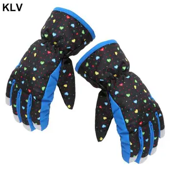 

Children Snowmobile Winter Warm Ski Gloves Sports Waterproof Windproof Snow Mitten Adjustable Ski Strap Skiing Gloves 3-7 Years