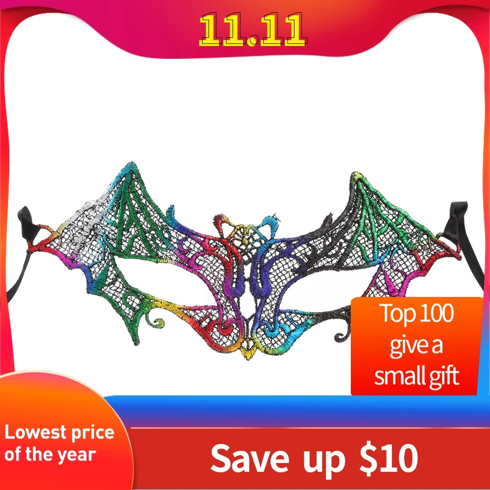 Patchwork Masquerade Lace Mask Cat woman Halloween Cutout Prom Party Mask Accessories beautiful mascaras de latex realista