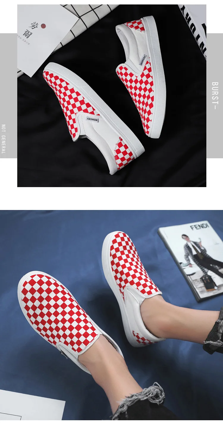 Summer canvas shoes male Korean version of color matching a pedal set foot lazy shoes shoes breathable casual shoes tide