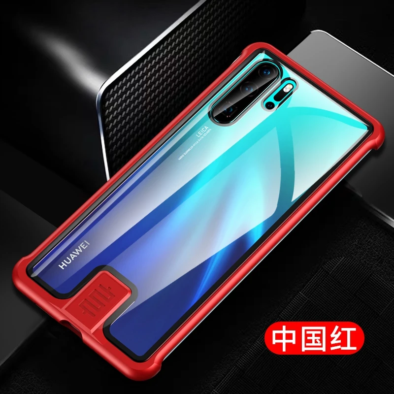 Beyour металлический бампер чехол для huawei P30 Pro чехол противоударный Закаленное стекло Coque для huawei mate 30 20 Honor 20 Nova 5 Pro Чехол - Цвет: Красный