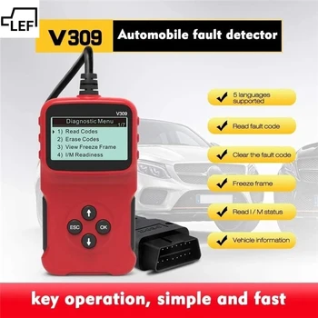 Новейший V309 OBD2 OBDII автомобильный диагностический сканер Ручной Автомобильный диагностический ремонтный инструмент автомобильный стереть/... Новейший V309 OBD2 OBDII автомобильный диагностический сканер Ручной Автомобильный диагностический ремонтный инструмент автомобильный стереть/...