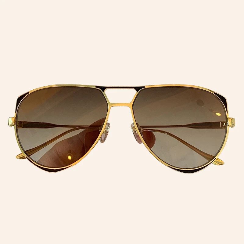 No.3 sunglasses Модные солнцезащитные очки пилота, женские зеркальные роскошные солнцезащитные очки в металлической оправе, классические солнцезащитные очки gafas de sol hombre - Цвет линз: No.3 sunglasses