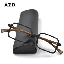 AZB Ретро деревянная оправа для очков Для мужчин оптические очки для близорукости предписанные оправы очков для Для женщин очки