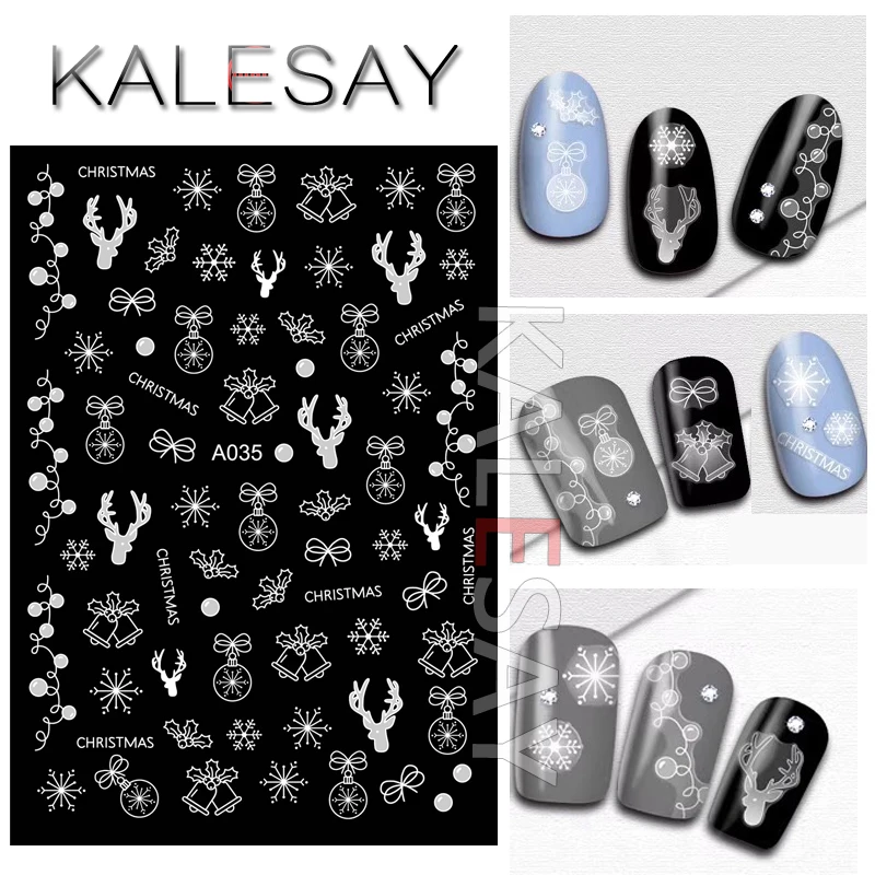 3D красота Рождество Nail Art наклейки украшения для ногтей Наклейка маникюрный