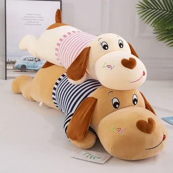 

50-100cm new soft body couple striped big dog dog doll home decoration sofa pillow children girl holiday gift toys