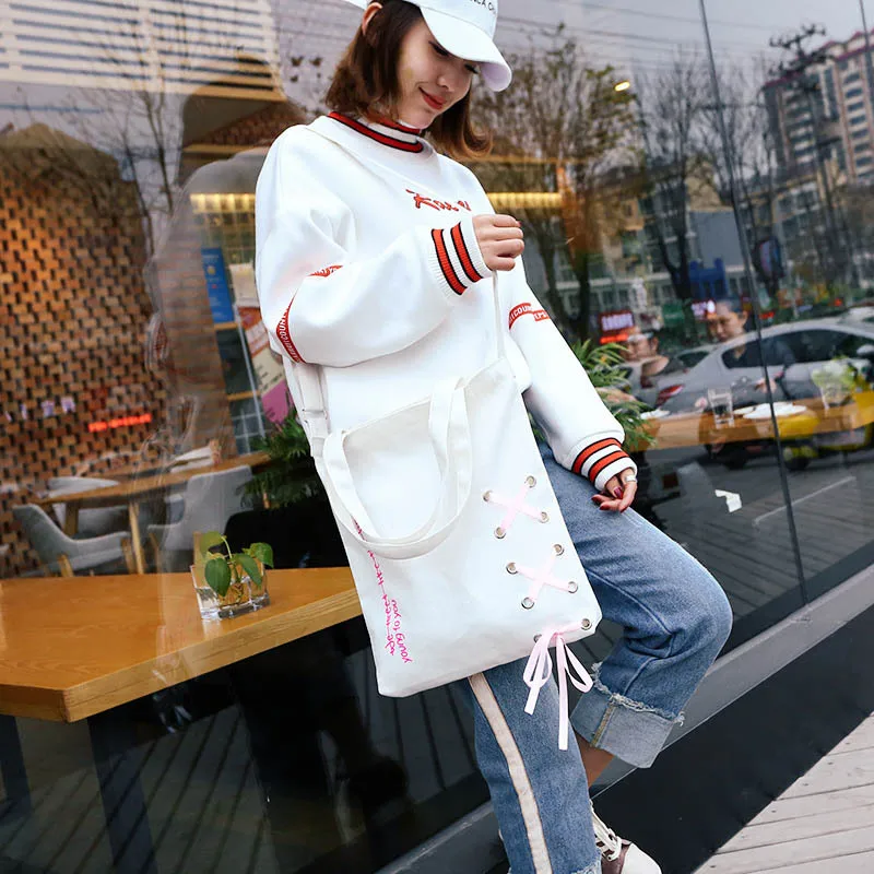 

Japanese style artistic canvas bag Mori Butterfly strap shoulder bag women canvas bag small fresh diagonal bag