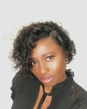 Pre arrancado corte Pixie peluca 250% para las mujeres negras Pixie Peluca de cabello humano nudos blanqueados corto de la onda de agua de Bob de fuente peluca Remy