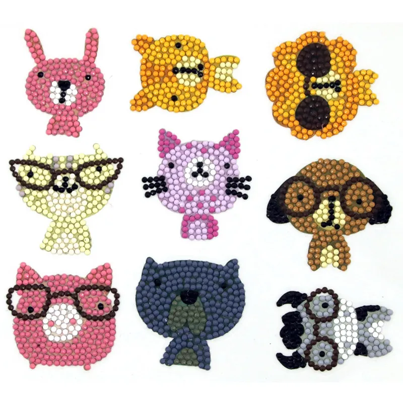 

New Arrival Animals Mini Pattern DIY 5D Diamond Painting Stickers Diamond Embroidery Cross Stitch Kids Gift Crafts Book Decor