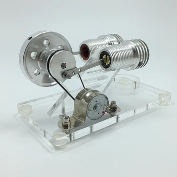 

2019 New Type Ⅲ Parallel Stirling Engine Model Power Generator Micro External Combustion Engine Stem Model Building Kit