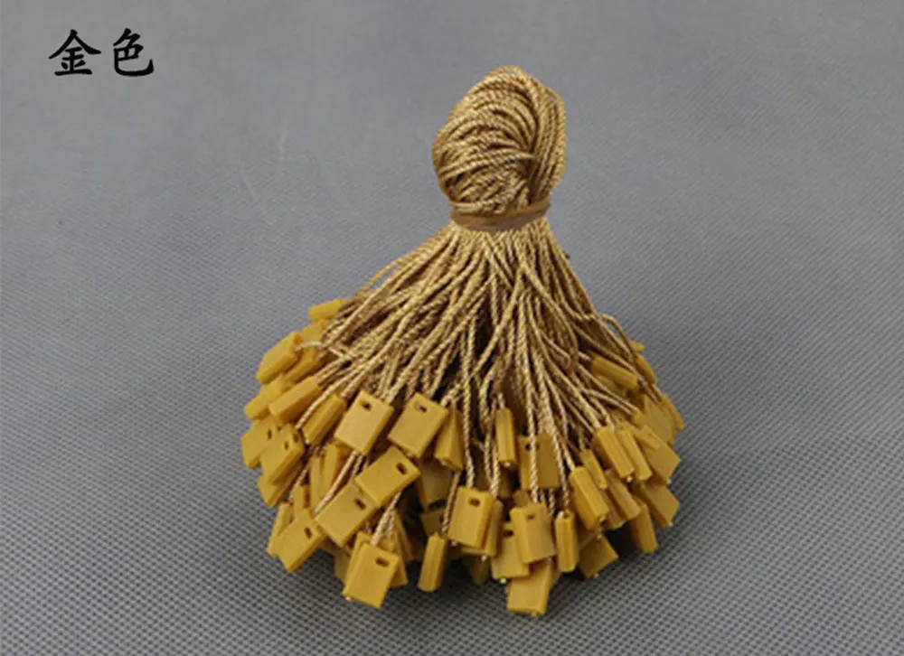 Description Picture 6 of item190Pcs Clothing Tag Rope Plastic Square Head Polyester Cords Multicolor Hanging Tablets Labels For Garment Bag Accessories