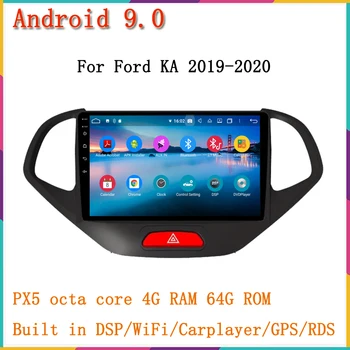 

9" touch screen android 9.0 car dvd player for ford KA 2018 2019 2020 car audio stereo gps glonass 8core 4G+64G dsp