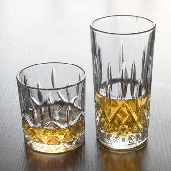 

2 Pcs/lot Wine Glass Mug Crystal Beer Whiskey Shot Glass Cup Vodka Drinking Bar Club Beer Wine Glass Bottle 200901-40