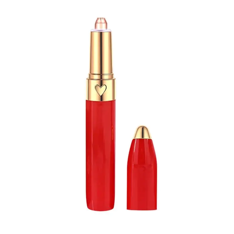 Красный USB Электрический триммер для бровей, макияж, мини бритва для бровей, бритва, портативный эпилятор, для удаления волос на лице, для женщин - Цвет: Красный