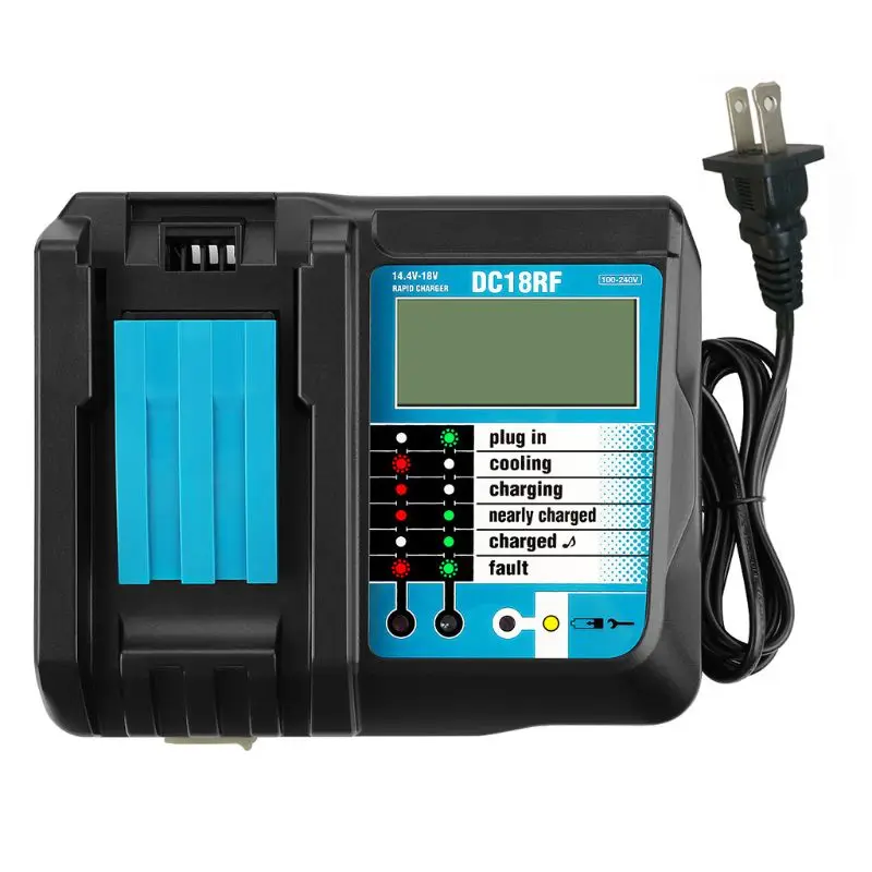 US DC18RF 18V зарядное устройство 6.5A ток для альтернативной Makita электроинструмента - Цвет: US