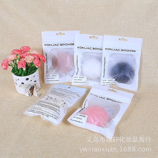 Konjac Facial Cleansing Cotton Facial Cleaning Puff Cleaning Sponge Face Wash Cleansing Buff Cleaning Sponge Makeup Tool Foreign 2