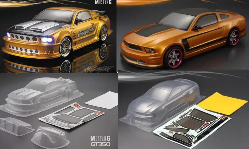 Автомобильный Радиоуправляемый OnRoad Clear GT Mustang 60's корпус корпуса 200 мм HPI Kyosho tiiya