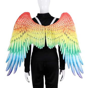 

New Large Adult Kids Colorful Angel Wings Fairy Feather Fancy Dress Costume Party Halloween Holiday Gift Party Decor Wings