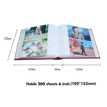 

6 Inch 200 Pocket Photos Album Slip Memo Photo Album Memory Notebook Picture Insert Album Frame for Kids Children