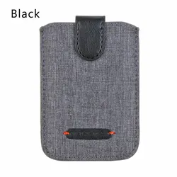 Universal RFID Blocking Adhesive Card Holder - Secure Business and Credit Card Wallet with Pull Tab (A - Black)