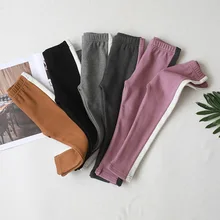 Детская одежда; леггинсы для девочек; сезон весна-осень; Новинка года; стильные спортивные брюки из чистого хлопка; Верхняя одежда для малышей; Повседневная прямая Одежда для девочек