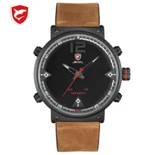 Bluegray Carpet Shark Мужские спортивные часы Топ бренд военные черные часы светодиодный цифровой аналоговый кварцевые наручные часы Relogio часы/SH548