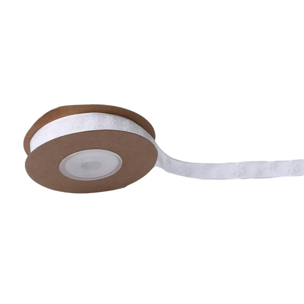 white 1cm Стиль Красно-белая Снежинка Полиэфирная Лента Сделай сам бант подарочная упаковка вечерние рождественские ленты украшения Lint La Cinta - Цвет: white 1cm