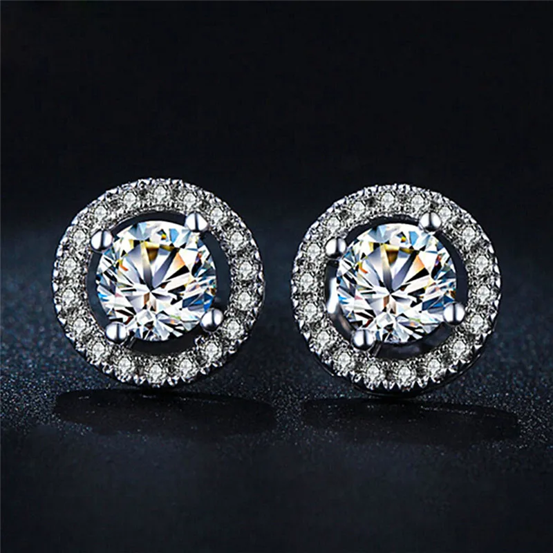 Модные украшения из циркония круглые Свадебные сердца, стрелы, высококачественные серьги-гвоздики для женщин