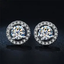 Модные украшения из циркония круглые Свадебные сердца, стрелы, высококачественные серьги-гвоздики для женщин