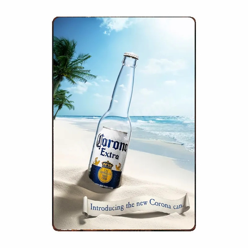 Corona Экстра винтажная металлическая жестяная вывеска Абсолют Дарт живопись виски тарелка ретро стена Паб Бар домашний декор пивная Настенная Наклейка MN118 - Цвет: G