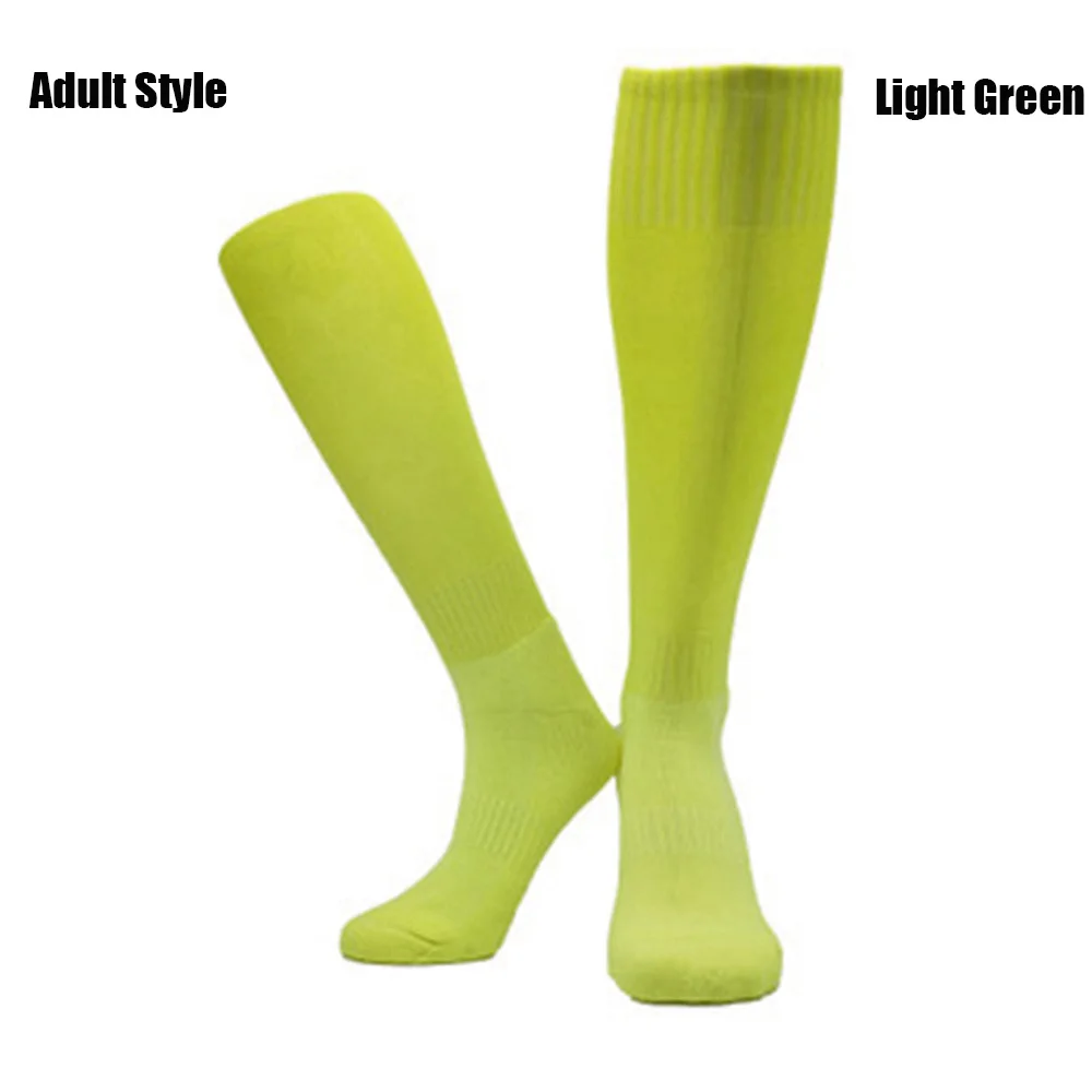 Adult-Light Green 1 пара, для улицы, профессиональные, зимние, для женщин и мужчин, спортивные носки, для детей, хлопок, полиэстер, для катания на лыжах, длинные носки, для велоспорта, для бега - Color: Adult-Light Green