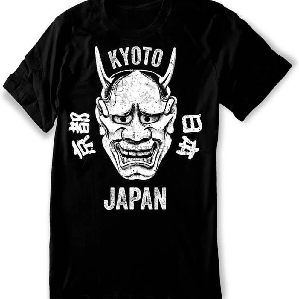 Японская футболка с изображением Киотского демона Hannya noh mask унисекс женские