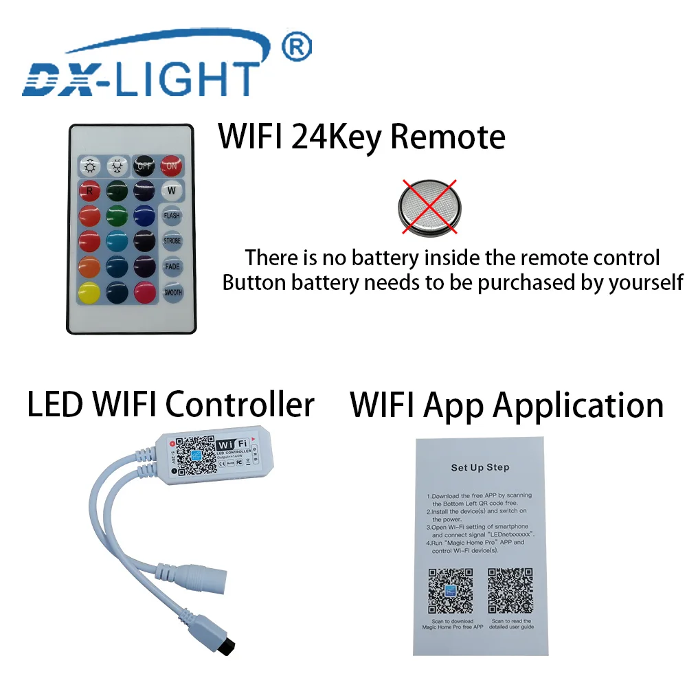 Wifi Светодиодная лента 12 в 5050 RGB Светодиодная лента Гибкая ленточная световая полоса 5 м 10 м с wifi/RF/IR контроллер комплект адаптера