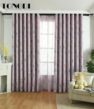 

TONGDI Children Printing Lovely Girls Blackout Curtains High-grade Decoration For Home Parlor Sitting Room Bedroom Living Room