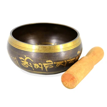

New Buddhism Accessory Tibetan Meditation Hammered Alms Bowl Yoga Sound Therapy Chakra Singing Bowl