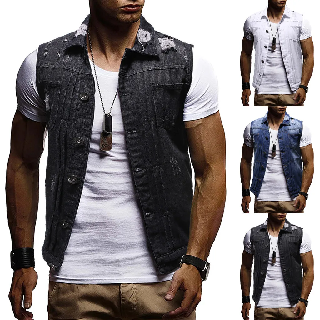 Erkek Монт veste homme chaqueta толстовка мужская осенне-зимняя ВИНТАЖНАЯ ДЖИНСОВАЯ КУРТКА блузка-жилет Топ erkek