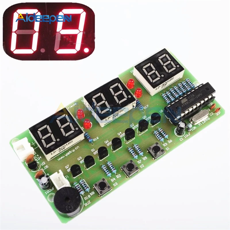 

DC 7V-12V C51 Digital Electronic Clock Suite DIY Kits Six 6 Bits Electronic Parts Suite For Alarm Countdown Clock Stopwatch