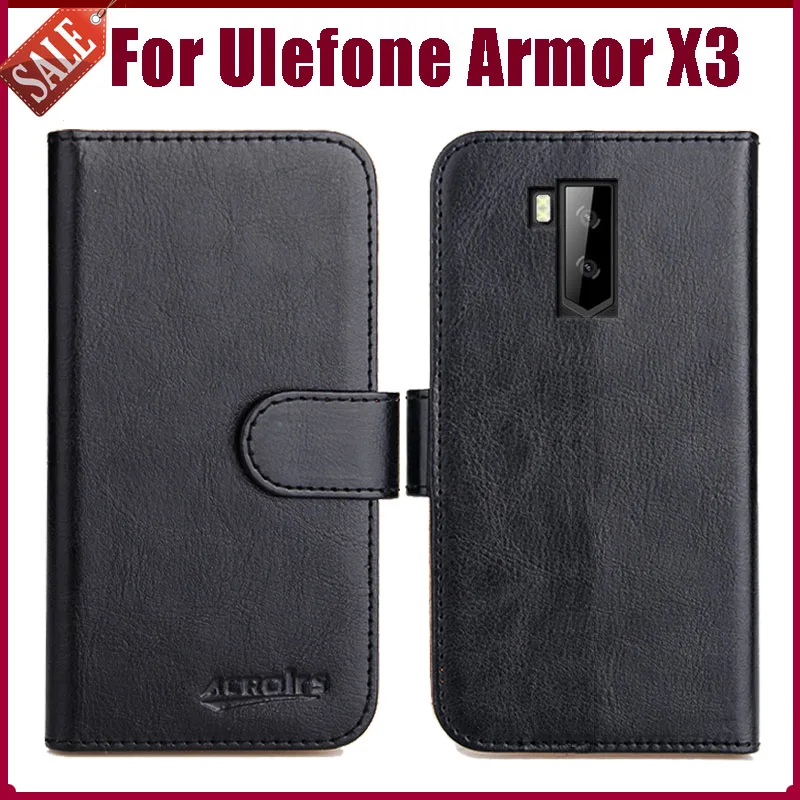 Горячее предложение! Распродажа! Ulefone Armor X3 чехол 5," 6 цветов Флип Мягкий кожаный чехол-кошелек чехол с функцией стойка слот для кредитных карт