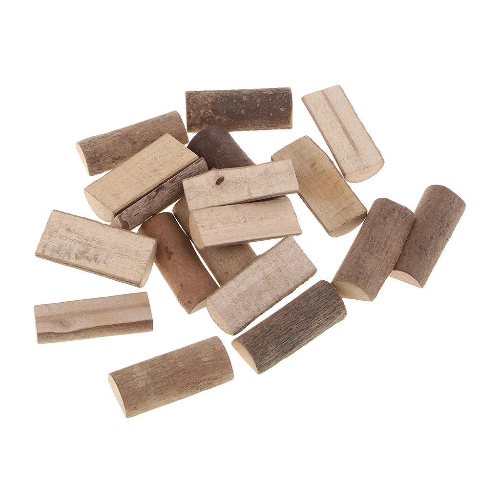 20 Pieces Rustic Small Wooden Log Sticks Natural Tree Bark for Home Decoration & Rustic Wedding Centerpieces DIY Crafts