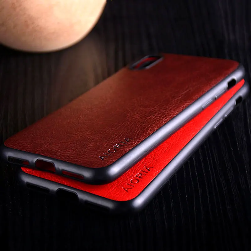 Чехол для iphone xr x xs max роскошный винтажный кожаный чехол с силиконовой крышкой