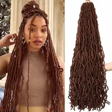 

SAMBRAID 36Inch 20 Strands Nu Locs Crochet Hair Faux Locs Extension Soft Goddess Braiding Dreadlocks Hair For Black Women Hair