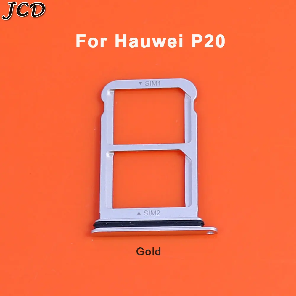 P20 Gold JCD для huawei P20 Pro/P20 держатель лотка для sim-карты слот адаптер разъем две sim-карты запасные части - Цвет: P20 Gold