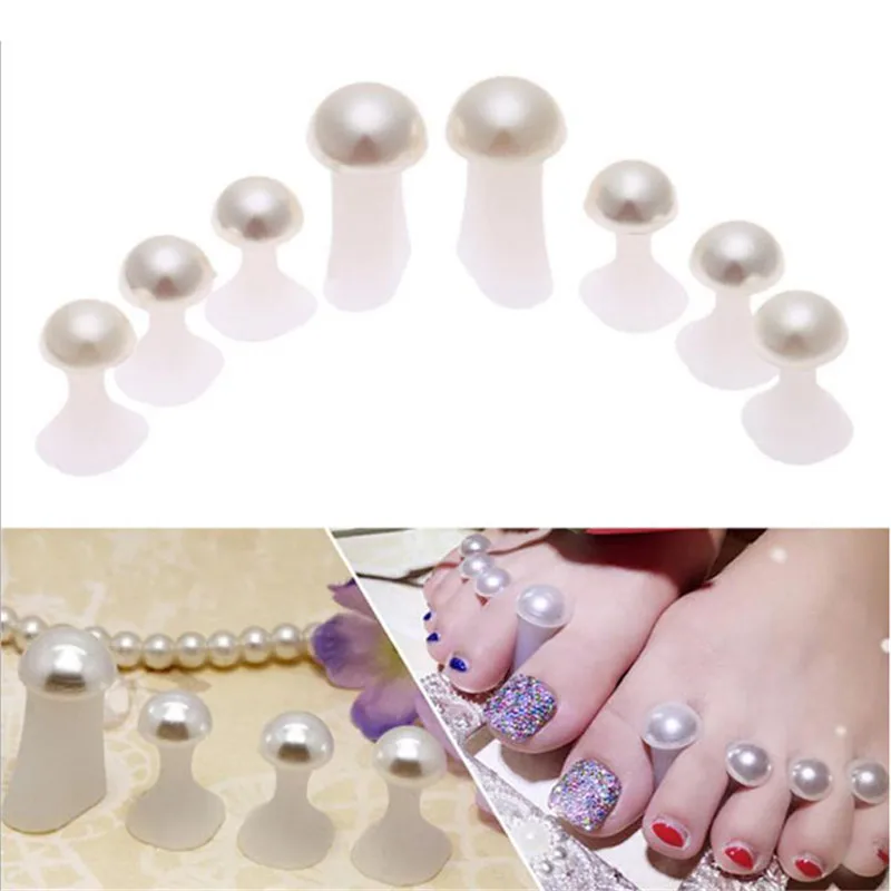 8Pcs/Set Nail Art Tools Silicone Toe Separator Foot Pads For Home And Salon Application Pedicure DIY Design Manicure Accessory