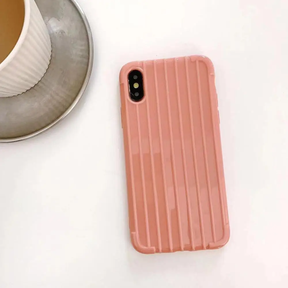 rose gold 3D Полосатый чехол конфетного цвета для Samsung Galaxy S8 плюс S9 S10E Note 9 10 pro J5 J7 J730 J530 мягкий силиконовый ударопрочный чехол - Цвет: rose gold