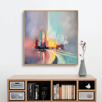 

Modern Abstract Art Painting on Canvas Poster and Print Wall Art Abstract Landscape Pictures for Living Room Quadros Home Decor