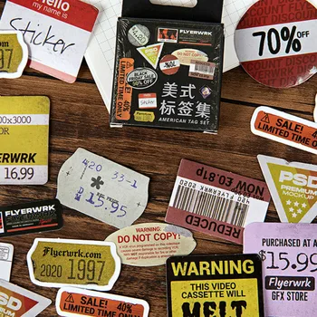 

45PCS/LOT Vintage Label Fashion Mini Sealing Stickers 44*44mm Free Shipping
