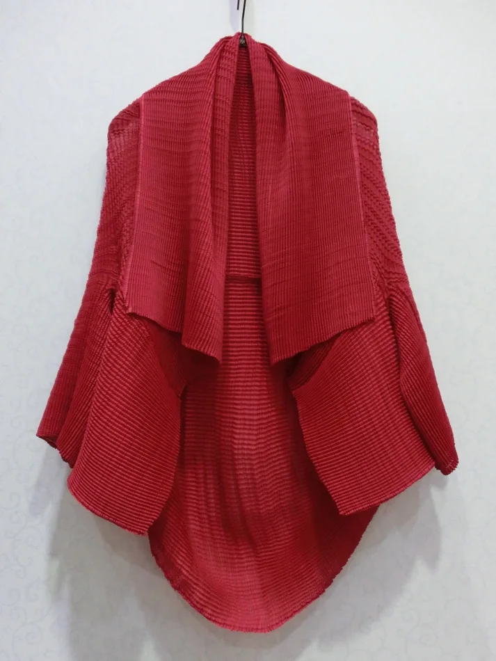 Модный miyake складывающийся плащ, свободный отложной воротник, квадратный тофу, плиссированный тонкий Тренч, пальто