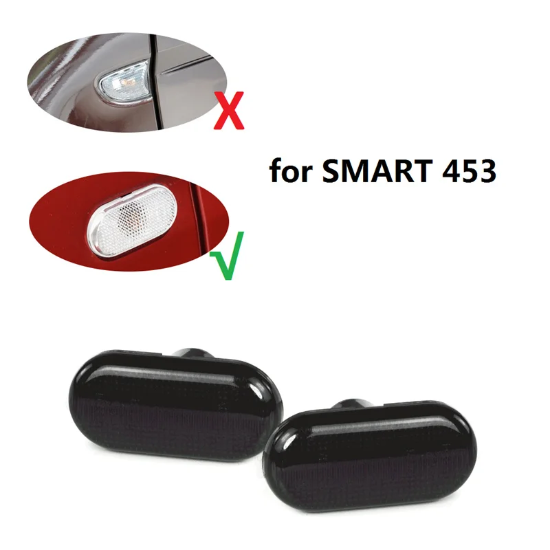 Динамический светодиодный индикатор боковой габаритный сигнал подходит для Smart Fortwo Coupe Cabriolet 453 аксессуары для стайлинга автомобилей